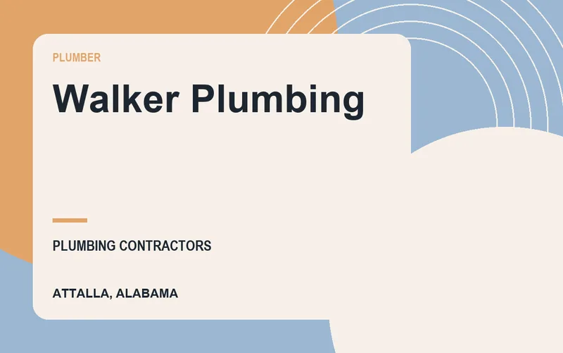 Walker Plumbing in Attalla, Alabama