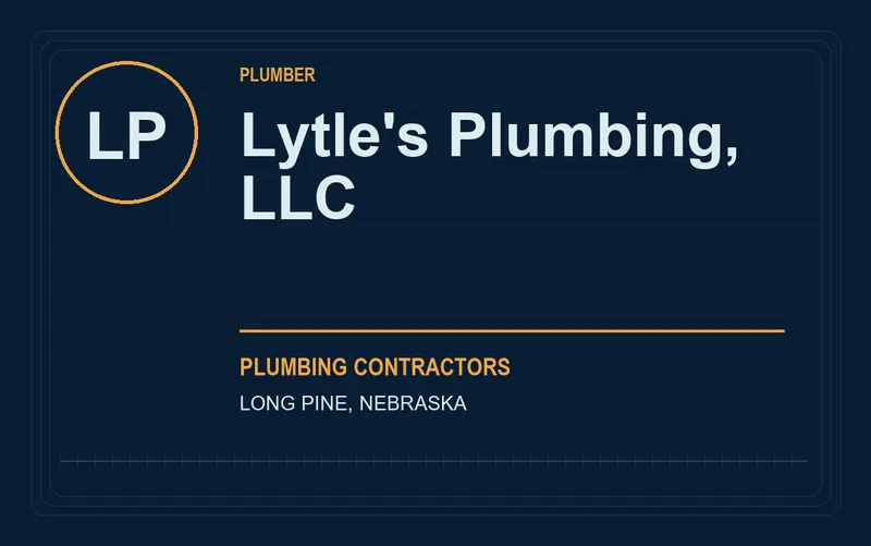 Lytle's Plumbing, LLC in Long Pine, Nebraska
