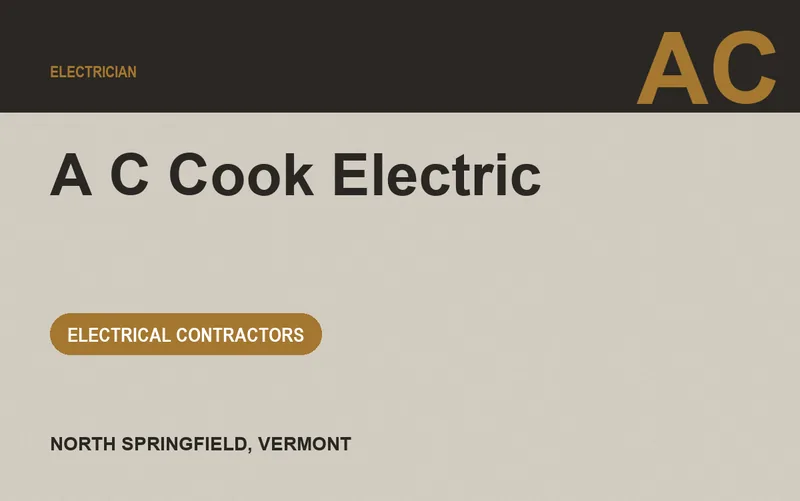 A C Cook Electric in North Springfield, Vermont