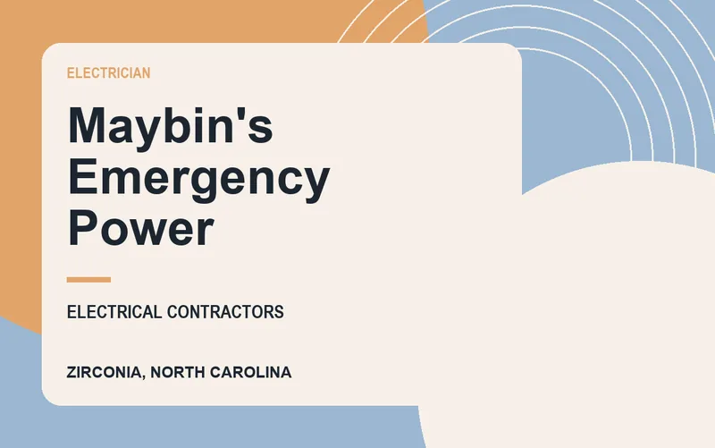Maybin's Emergency Power in Zirconia, North Carolina