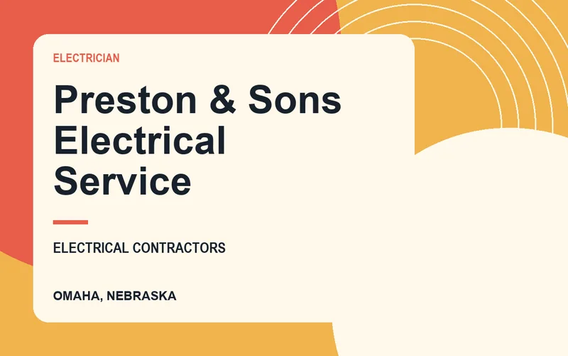 Preston & Sons Electrical Service in Omaha, Nebraska