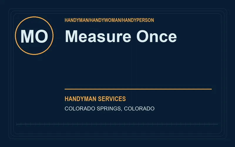 Measure Once in Colorado Springs, Colorado
