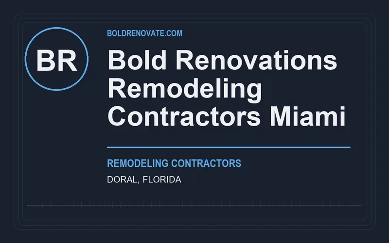 Bold Renovations Remodeling Contractors Miami in Doral, Florida