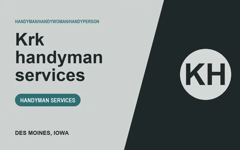 Krk handyman services in Des Moines, Iowa