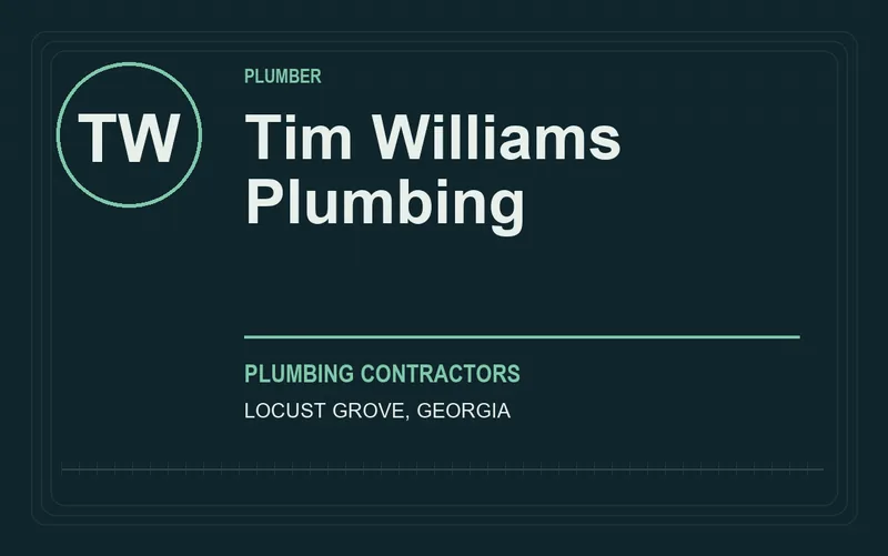 Tim Williams Plumbing in Locust Grove, Georgia