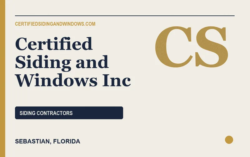 Certified Siding and Windows Inc in Sebastian, Florida