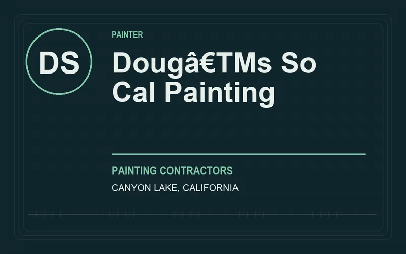 Dougâ€TMs So Cal Painting in Canyon Lake, California
