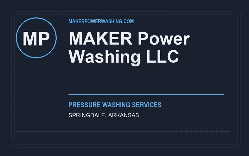 MAKER Power Washing LLC in Springdale, Arkansas