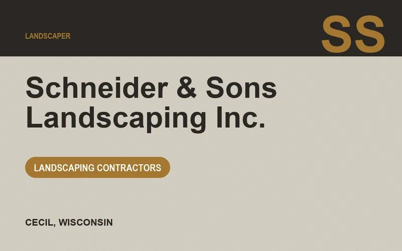 Schneider & Sons Landscaping Inc. in Cecil, Wisconsin