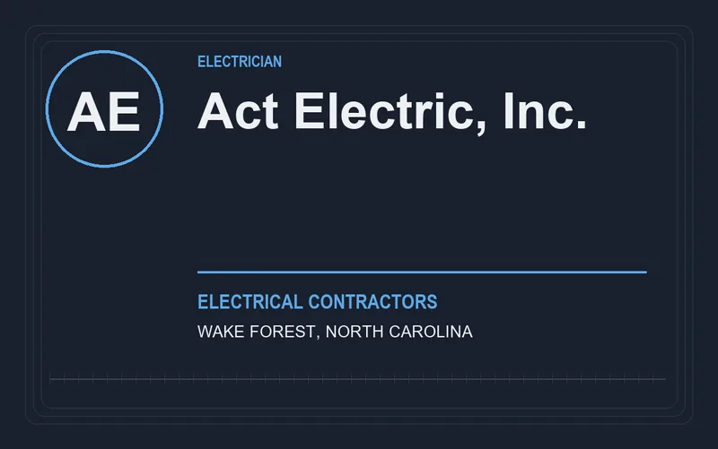 Act Electric, Inc. in Wake Forest, North Carolina