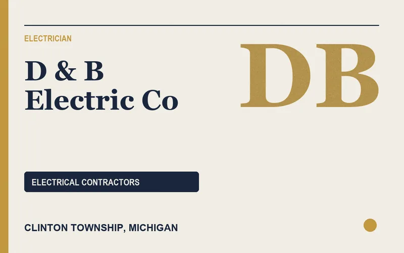 D & B Electric Co in Clinton Township, Michigan