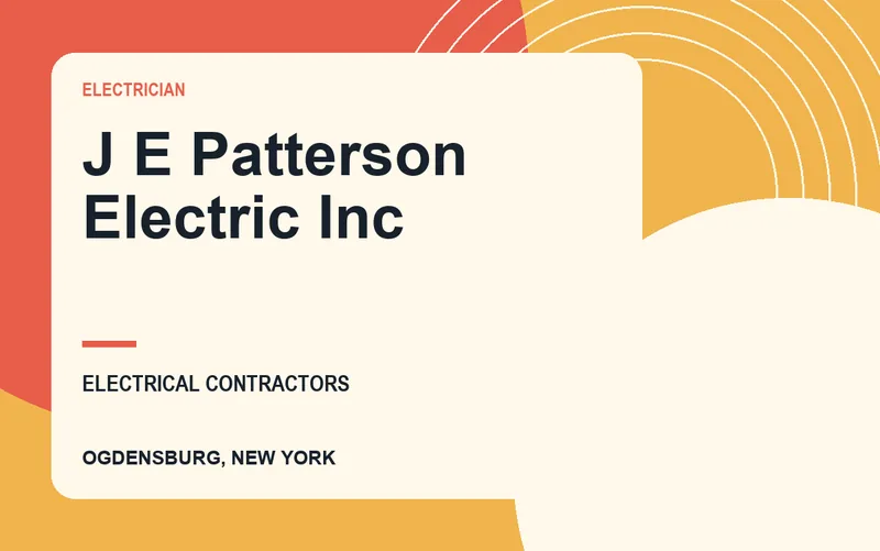J E Patterson Electric Inc in Ogdensburg, New York