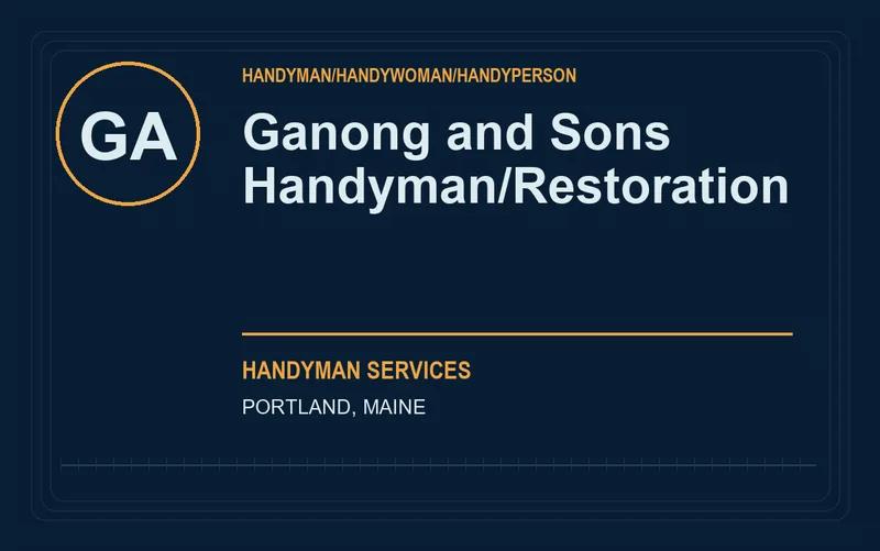 Ganong and Sons Handyman/Restoration in Portland, Maine