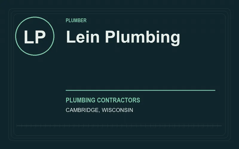 Lein Plumbing in Cambridge, Wisconsin
