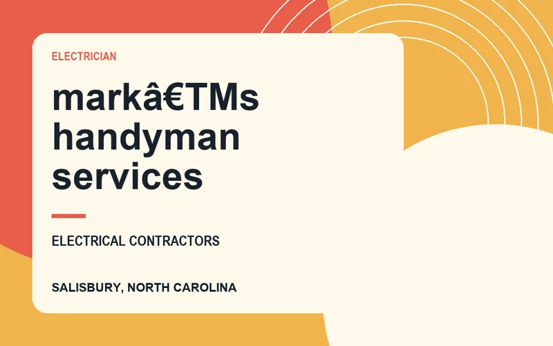 markâ€TMs handyman services in Salisbury, North Carolina