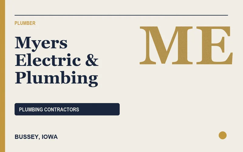 Myers Electric & Plumbing in Bussey, Iowa