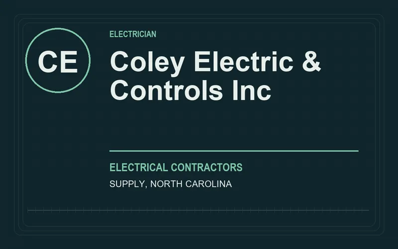 Coley Electric & Controls Inc in Supply, North Carolina