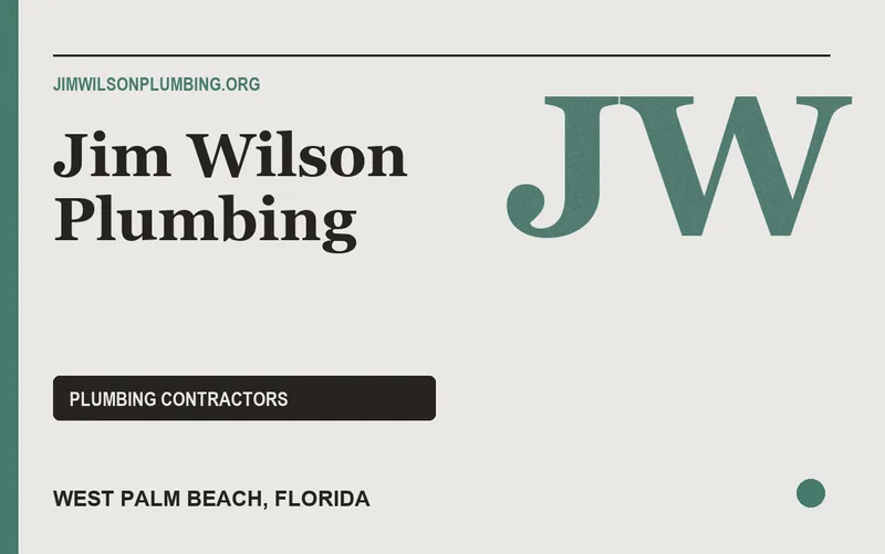 Jim Wilson Plumbing in West Palm Beach, Florida