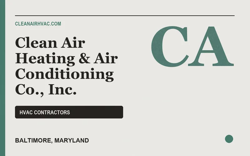 Clean Air Heating & Air Conditioning Co., Inc. in Baltimore, Maryland