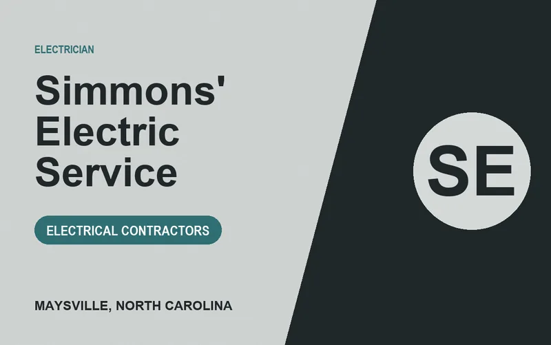 Simmons' Electric Service in Maysville, North Carolina