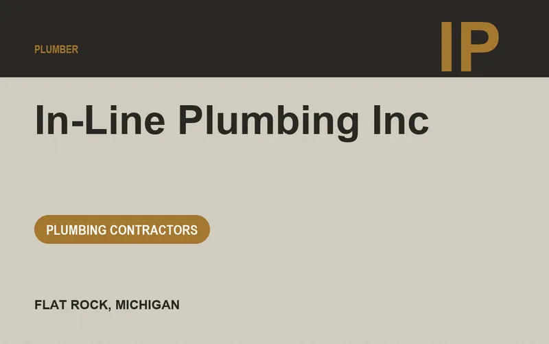 In-Line Plumbing Inc in Flat Rock, Michigan
