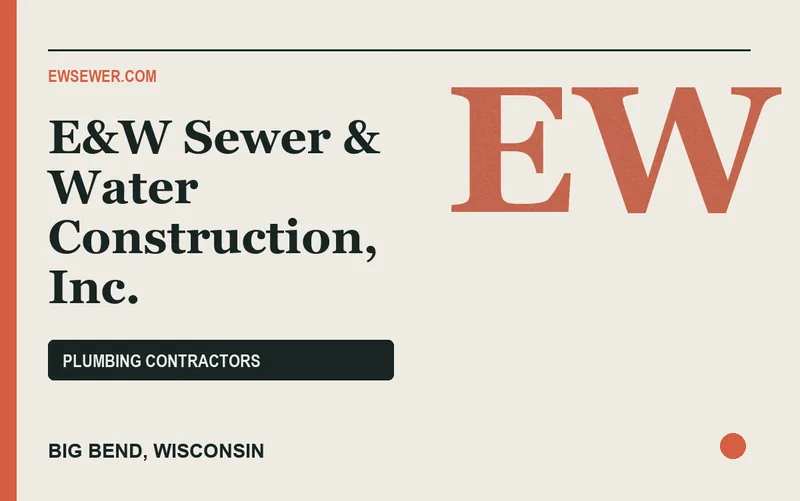 E&W Sewer & Water Construction, Inc. in Big Bend, Wisconsin