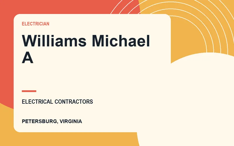 Williams Michael A in Petersburg, Virginia