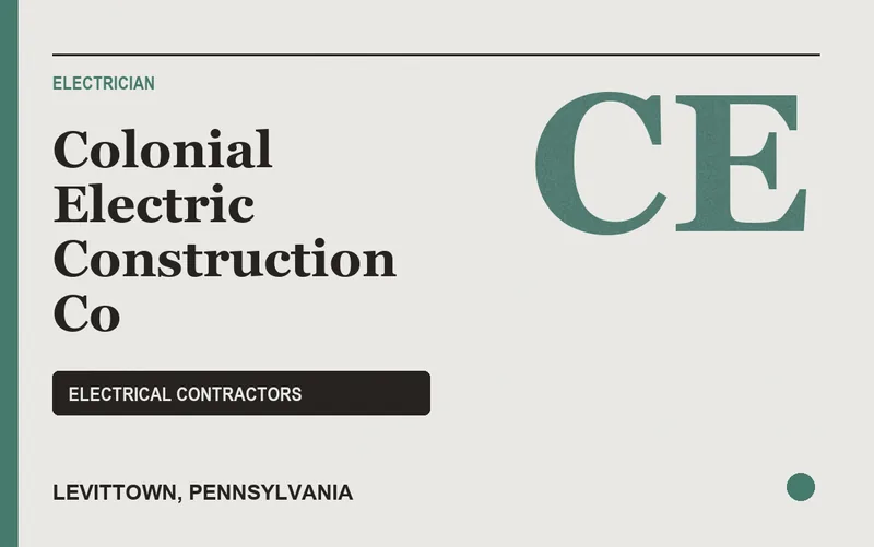 Colonial Electric Construction Co in Levittown, Pennsylvania
