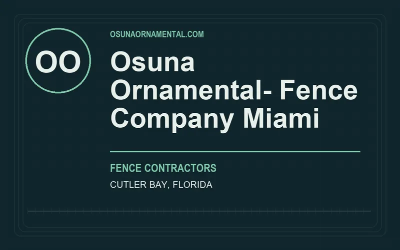 Osuna Ornamental- Fence Company Miami in Cutler Bay, Florida
