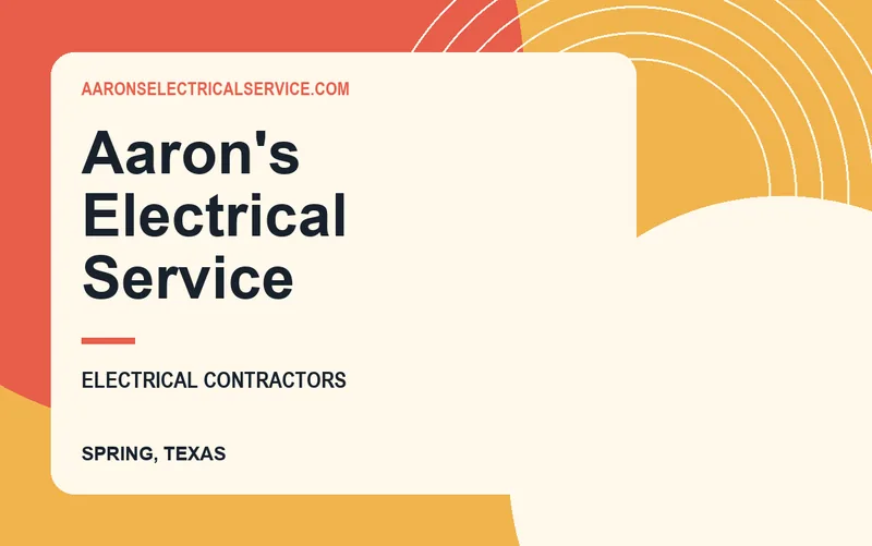 Aaron's Electrical Service in Spring, Texas