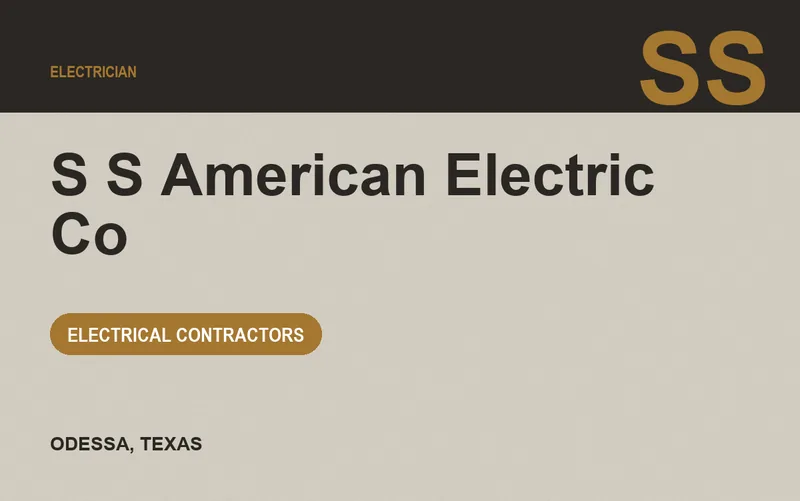 S S AMERICAN ELECTRIC CO in Odessa, Texas