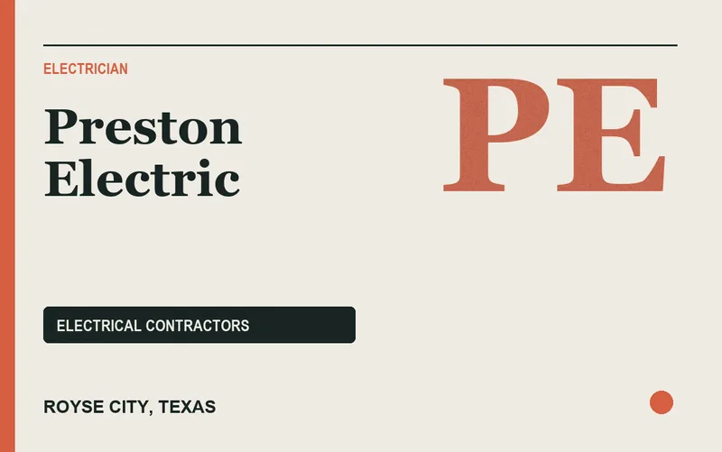 Preston Electric in Royse City, Texas