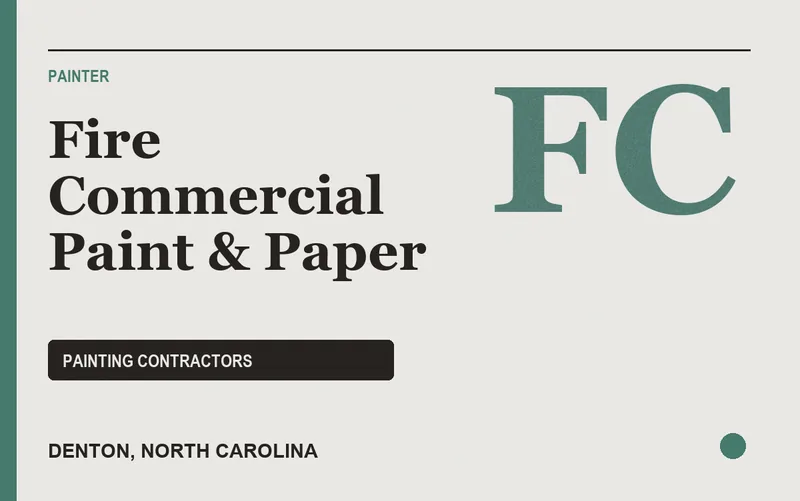 Fire Commercial Paint & Paper in Denton, North Carolina
