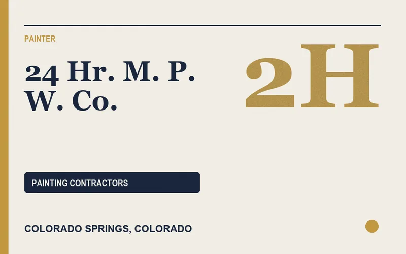 24 Hr. M. P. W. Co. in Colorado Springs, Colorado