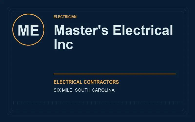 Master's Electrical Inc in Six Mile, South Carolina