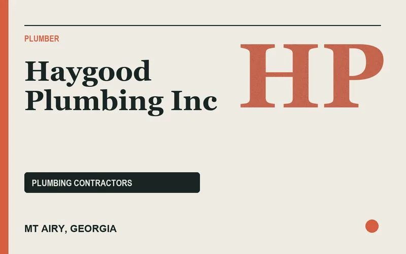 Haygood Plumbing Inc in Mt Airy, Georgia