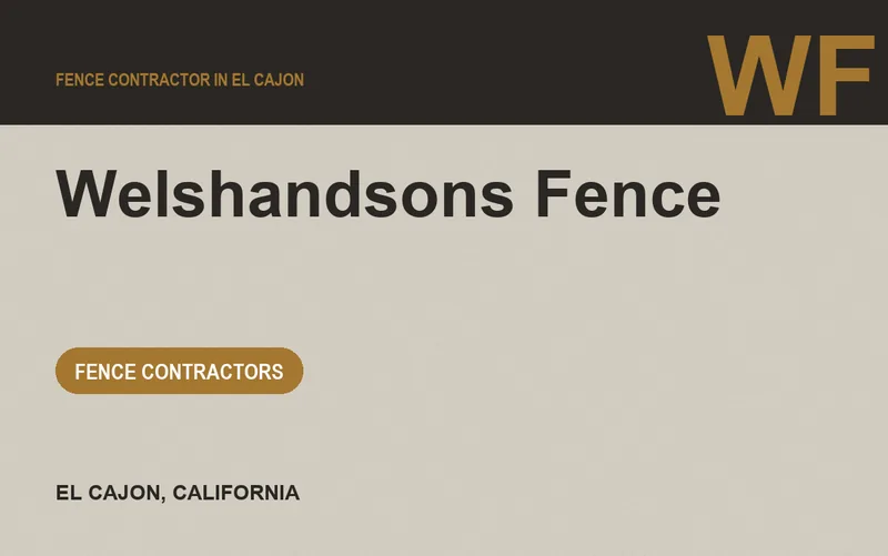 welshandsons fence in El Cajon, California
