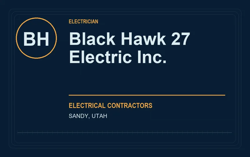 Black Hawk 27 Electric Inc. in Sandy, Utah