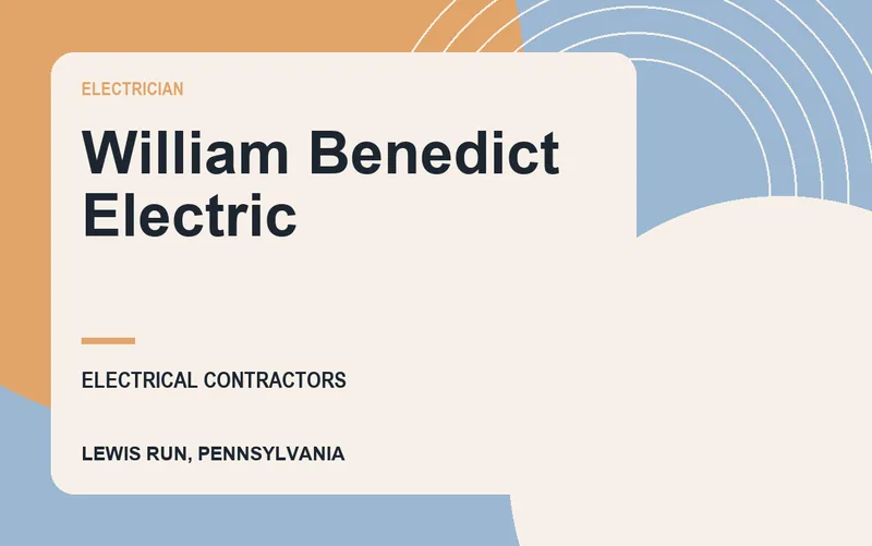 William Benedict Electric in Lewis Run, Pennsylvania