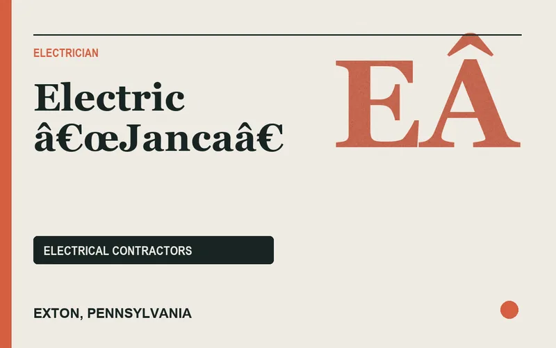 Electric â€œJancaâ€ in Exton, Pennsylvania