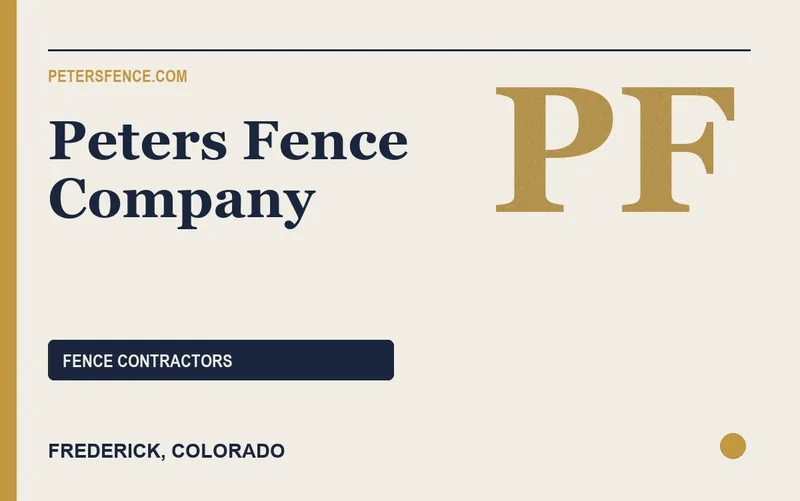 Peters Fence Company in Frederick, Colorado