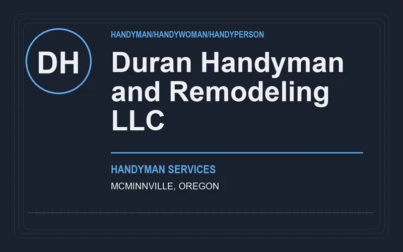 Duran Handyman and Remodeling LLC in McMinnville, Oregon