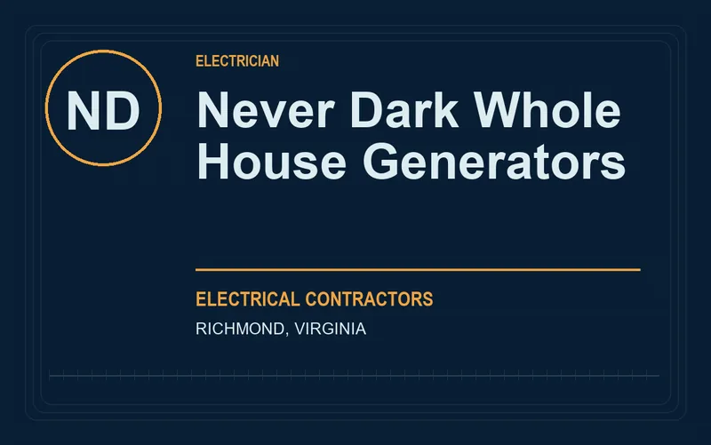 Never Dark Whole House Generators in Richmond, Virginia