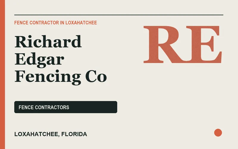 Richard Edgar Fencing Co in Loxahatchee, Florida