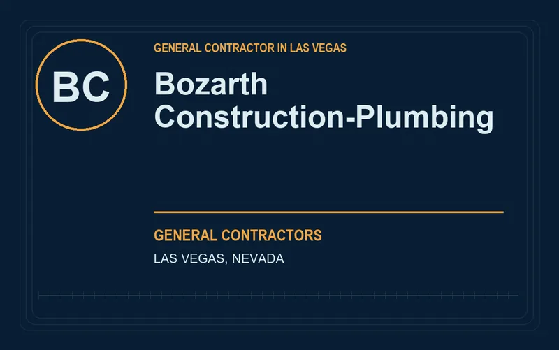 Bozarth Construction-Plumbing in Las Vegas, Nevada