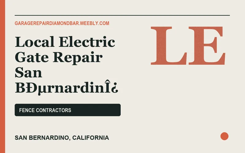 Local Electric Gate Repair San BÐμrnardinÎ¿ in San Bernardino, California