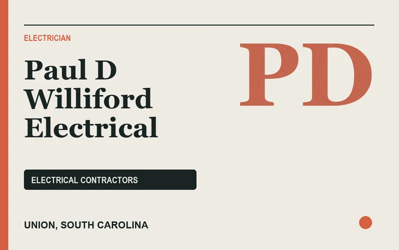 Paul D Williford Electrical in Union, South Carolina