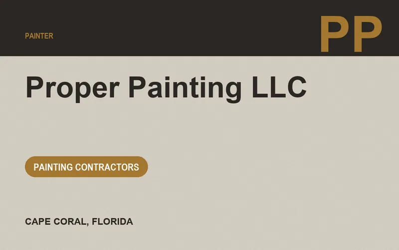 Proper Painting LLC in Cape Coral, Florida