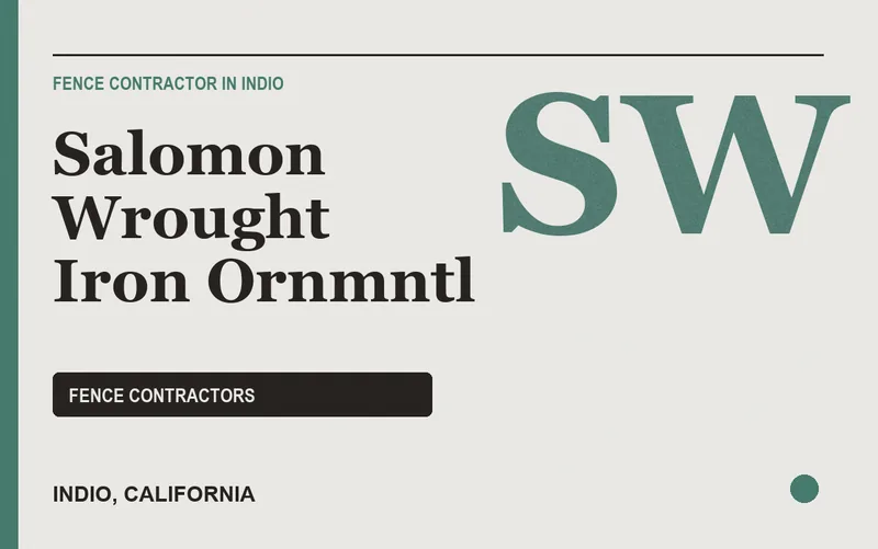 Salomon Wrought Iron Ornmntl in Indio, California