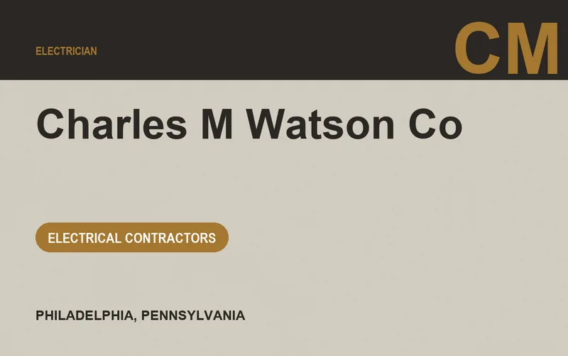 Charles M Watson Co in Philadelphia, Pennsylvania